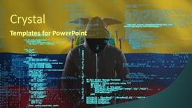  Presentation with ecuador - Audience pleasing presentation consisting of male hacker in black hoodie standing against digitally generated ecuador national flag backdrop and a tawny brown colored foreground