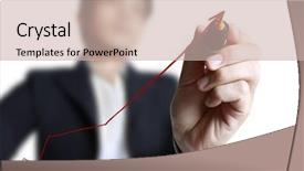  Presentation with hand drawn brush stroke design - Beautiful PPT theme featuring male hand drawing a chart backdrop and a soft green colored foreground
