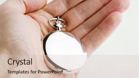  Presentation with fancy - Theme with male hand holding a fancy pocket watch background and a lemonade colored foreground