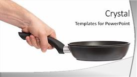  Presentation with black hand - Theme with male hand holding simple new background and a white colored foreground