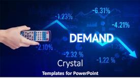  Presentation with wireless - Colorful slide deck enhanced with male-hand-holding-wireless-peripheral backdrop and a navy blue colored foreground