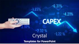  Presentation with wireless - Beautiful presentation featuring male-hand-holding-wireless-peripheral backdrop and a navy blue colored foreground