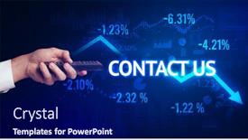  Presentation with wireless - Slide set consisting of male-hand-holding-wireless-peripheral background and a navy blue colored foreground