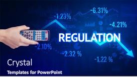  Presentation with wireless - Audience pleasing slides consisting of male-hand-holding-wireless-peripheral backdrop and a navy blue colored foreground