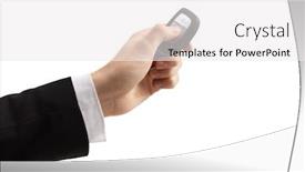  Presentation with car key - Beautiful presentation design featuring male-hand-in-a-suit backdrop and a white colored foreground
