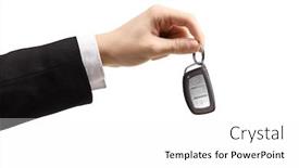  Presentation with keys - Audience pleasing presentation consisting of male-hand-in-a-suit backdrop and a white colored foreground