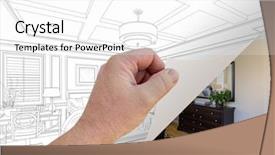  Presentation with turning page - Audience pleasing theme consisting of male hand turning page backdrop and a white colored foreground