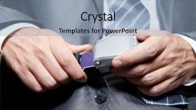  Presentation with security - PPT layouts consisting of male hands fastening security background and a light blue colored foreground