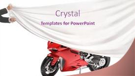  Presentation with motorbike - PPT theme having male-hands-holding-a-white background and a sky blue colored foreground