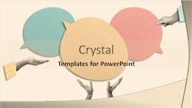  Presentation with hands holding - Theme featuring male-hands-holding-speech-bubbles and a lemonade colored foreground