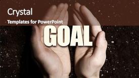  Presentation with soil - PPT theme having male hands on soil background background and a  colored foreground