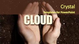  Presentation with soil - Audience pleasing PPT theme consisting of male hands on soil background backdrop and a  colored foreground