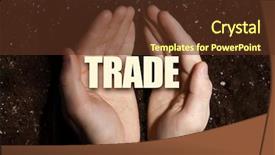  Presentation with soil - Presentation enhanced with male hands on soil background background and a  colored foreground