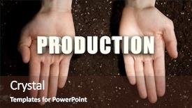  Presentation with soil compaction - Colorful slide deck enhanced with male hands on soil background backdrop and a  colored foreground