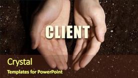  Presentation with soil genesis - Slide deck with male hands on soil background background and a  colored foreground