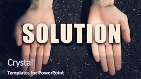  Presentation with soil - Presentation theme enhanced with male hands on soil background background and a wine colored foreground