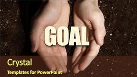  Presentation with soil tamplates - Colorful slides enhanced with male hands on soil background backdrop and a  colored foreground