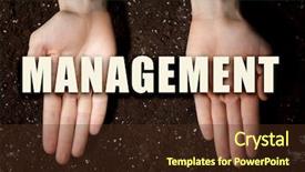  Presentation with soil - PPT theme enhanced with male hands on soil background background and a  colored foreground