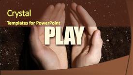  Presentation with soil - Cool new PPT theme with male hands on soil background backdrop and a  colored foreground