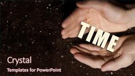  Presentation with soil - PPT layouts consisting of male hands on soil background background and a  colored foreground