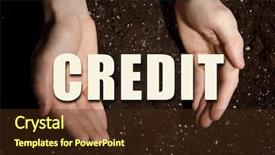  Presentation with people management word cloud - Slide deck featuring male hands on soil background background and a tawny brown colored foreground