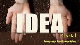  Presentation with soil - Presentation enhanced with male hands on soil background background and a tawny brown colored foreground