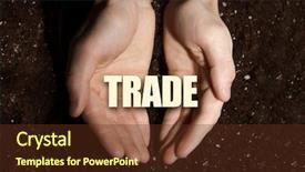  Presentation with soil agregates - Cool new presentation theme with male hands on soil background backdrop and a tawny brown colored foreground