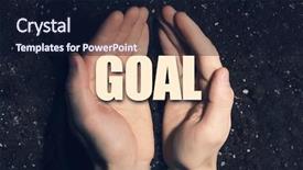  Presentation with soil - Colorful slide deck enhanced with male hands on soil background backdrop and a wine colored foreground