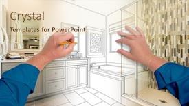  Presentation with sketching - Slides having male-hands-sketching-beautiful-custom background and a lemonade colored foreground