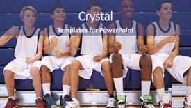  Presentation with high school - Beautiful presentation featuring male high school basketball team backdrop and a ocean colored foreground