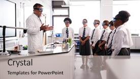  Presentation with at risk high school students - PPT layouts enhanced with male high school tutor teaching background and a light gray colored foreground