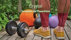  Presentation with gym - Slide deck consisting of male-in-compression-pants background and a tawny brown colored foreground