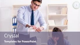  Presentation with black male female fashion - Presentation design with male lecturer giving lecture to female student background and a gray colored foreground