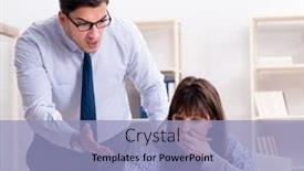  Presentation with black male female fashion - Cool new PPT theme with male-lecturer-giving-lecture backdrop and a light blue colored foreground