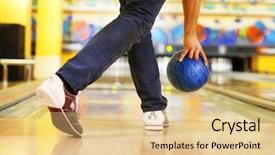  Presentation with bowling - PPT layouts having male legs and bowling ball background and a lemonade colored foreground