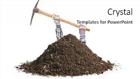  Presentation with worker - Colorful PPT theme enhanced with male manual worker digging backdrop and a white colored foreground