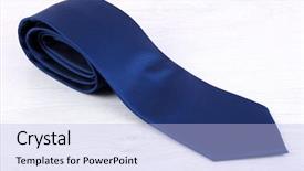 Presentation with wooden - Theme with male necktie on wooden table background and a light blue colored foreground
