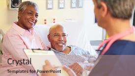  Presentation with geriatric - Slide set enhanced with richmond hill road sign 3d background and a tawny brown colored foreground.