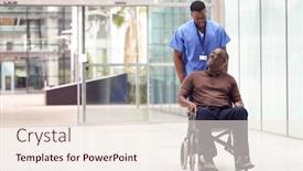  Presentation with male nurse - Theme with male-nurse-wearing-scrubs-wheeling background and a sky blue colored foreground