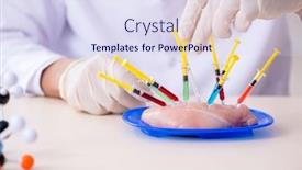  Presentation with nutrition - Audience pleasing PPT layouts consisting of male-nutrition-expert-testing-food backdrop and a sky blue colored foreground