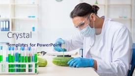  Presentation with nutrition - Amazing theme having male-nutrition-expert-testing-vegetables backdrop and a sky blue colored foreground