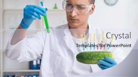  Presentation with nutrition - Slide deck having male-nutrition-expert-testing-vegetables background and a sky blue colored foreground