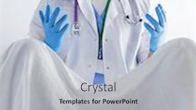  Presentation with male nurse - Theme with male-obstetrician-and-scrubs-nurse background and a light gray colored foreground