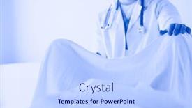  Presentation with male nurse - PPT theme having male-obstetrician-and-scrubs-nurse background and a light blue colored foreground