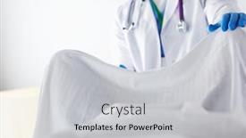  Presentation with male nurse - Audience pleasing presentation consisting of male-obstetrician-and-scrubs-nurse backdrop and a light gray colored foreground