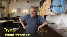  Presentation with middle ages portrait - Theme having male owner leaning in music background and a wine colored foreground