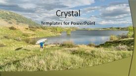  Presentation with springtime - Audience pleasing PPT theme consisting of male paddler is carrying hi sup paddleboard to a lake - horsetooth reservoir near fort collins colorado at springtime backdrop and a light blue colored foreground