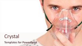  Presentation with mask - Colorful PPT layouts enhanced with male patient holding a mask backdrop and a lemonade colored foreground