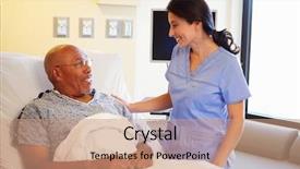  Presentation with male nurse - Amazing presentation theme having male patient in hospital room backdrop and a coral colored foreground