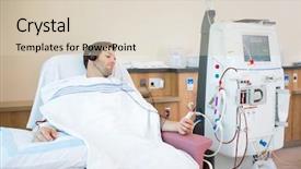  Presentation with dialysis - Theme enhanced with male patient listening to music background and a lemonade colored foreground